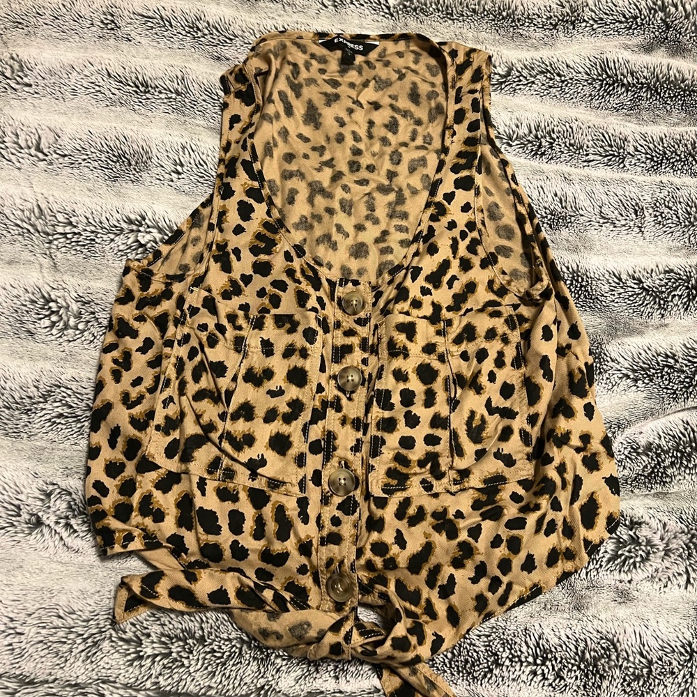 NEW, never worn. Express Cheetah top.